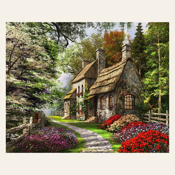 Beautiful Countryside Landscape finished paint by numbers artwork