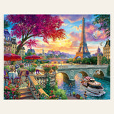Dinner by the Seine finished paint by numbers artwork