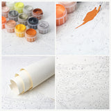 Paint by numbers canvas, acrylic paints and brushes