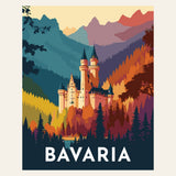 Travel Poster Bavaria finished paint by numbers artwork