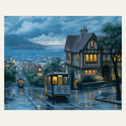 Tramway at Dusk finished paint by numbers artwork