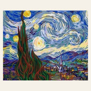 Van Gogh Starry Night finished paint by numbers artwork
