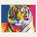 Tiger Pop Art 2 finished paint by numbers artwork