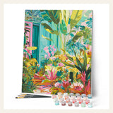 Tropical Doorway finished paint by numbers artwork
