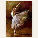 A Ballerina wearing Ballerina Shoes finished paint by numbers artwork