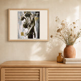 Classical Couple Dance artwork displayed in a warm interior