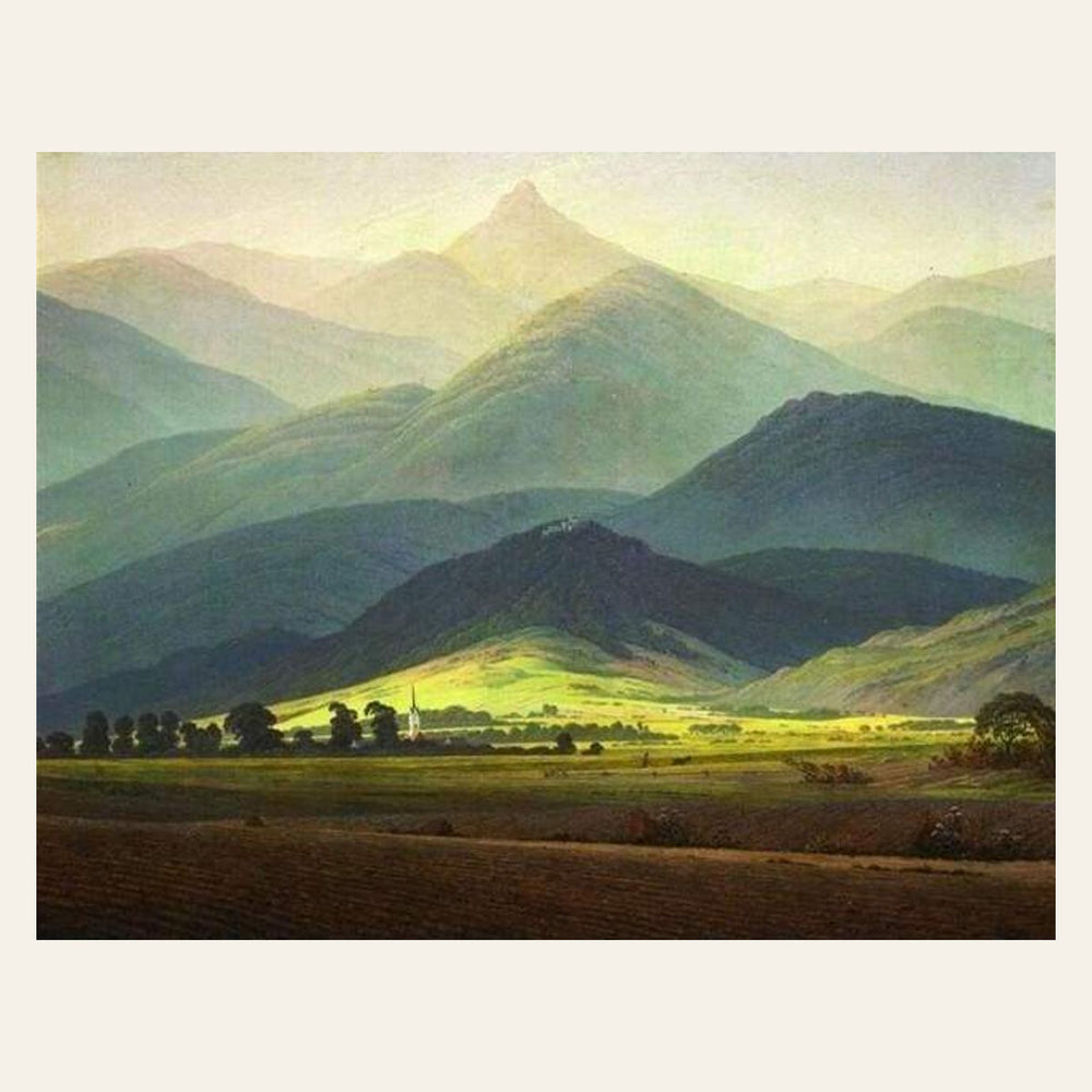 Giant Mountains finished paint by numbers artwork