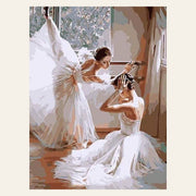 Future Ballerinas finished paint by numbers artwork