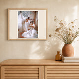 Future Ballerinas artwork displayed in a warm interior