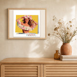 Joyful Girl artwork displayed in a warm interior