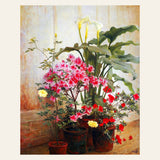 Side of a Greenhouse — George Cochran Lambdin finished paint by numbers artwork