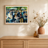 Bal du moulin de la Galette artwork displayed in a warm interior