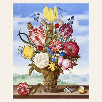 Bouquet of flowers - Ambrosius bosschaert finished paint by numbers artwork