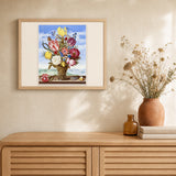 Bouquet of flowers - Ambrosius bosschaert artwork displayed in a warm interior