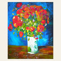 Vase with poppies - Van Gogh finished paint by numbers artwork