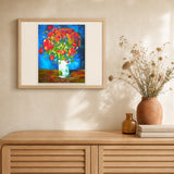 Vase with poppies - Van Gogh artwork displayed in a warm interior