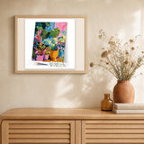 Indoor Plant Corner artwork displayed in a warm interior