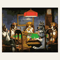 Dogs playing Poker finished paint by numbers artwork