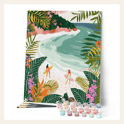 Tropical Bay finished paint by numbers artwork