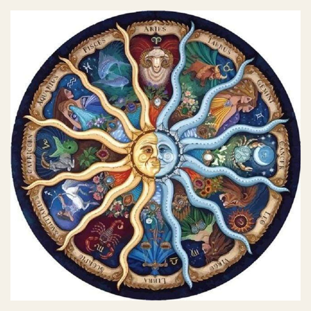Zodiac finished paint by numbers artwork