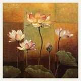 Blooming Lotus finished paint by numbers artwork