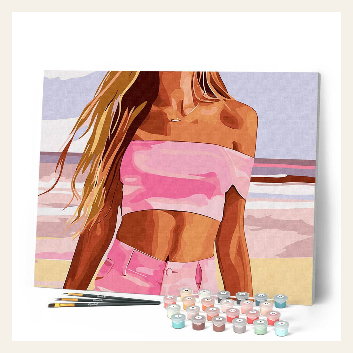 Sea - Sand and Style finished paint by numbers artwork