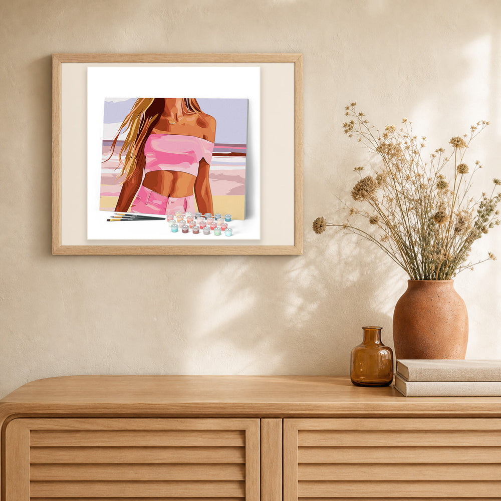 Sea - Sand and Style artwork displayed in a warm interior