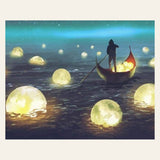 Moon Lake finished paint by numbers artwork