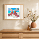Beachside Ice Cream artwork displayed in a warm interior