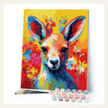 Colorful Abstract Kangaroo finished paint by numbers artwork