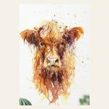 Yellow Cow finished paint by numbers artwork