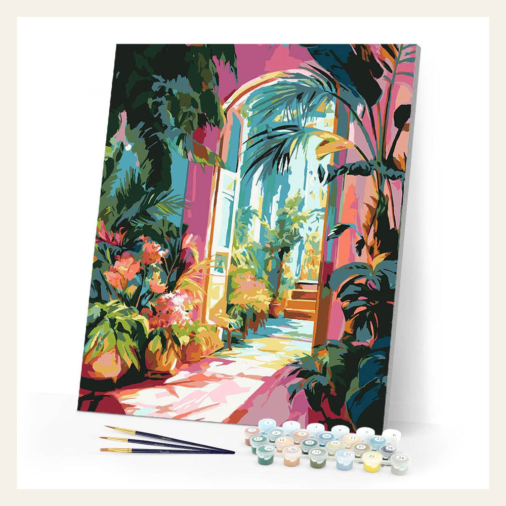 Garden Archway finished paint by numbers artwork