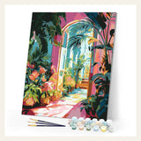 Garden Archway finished paint by numbers artwork