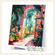 Garden Archway finished paint by numbers artwork