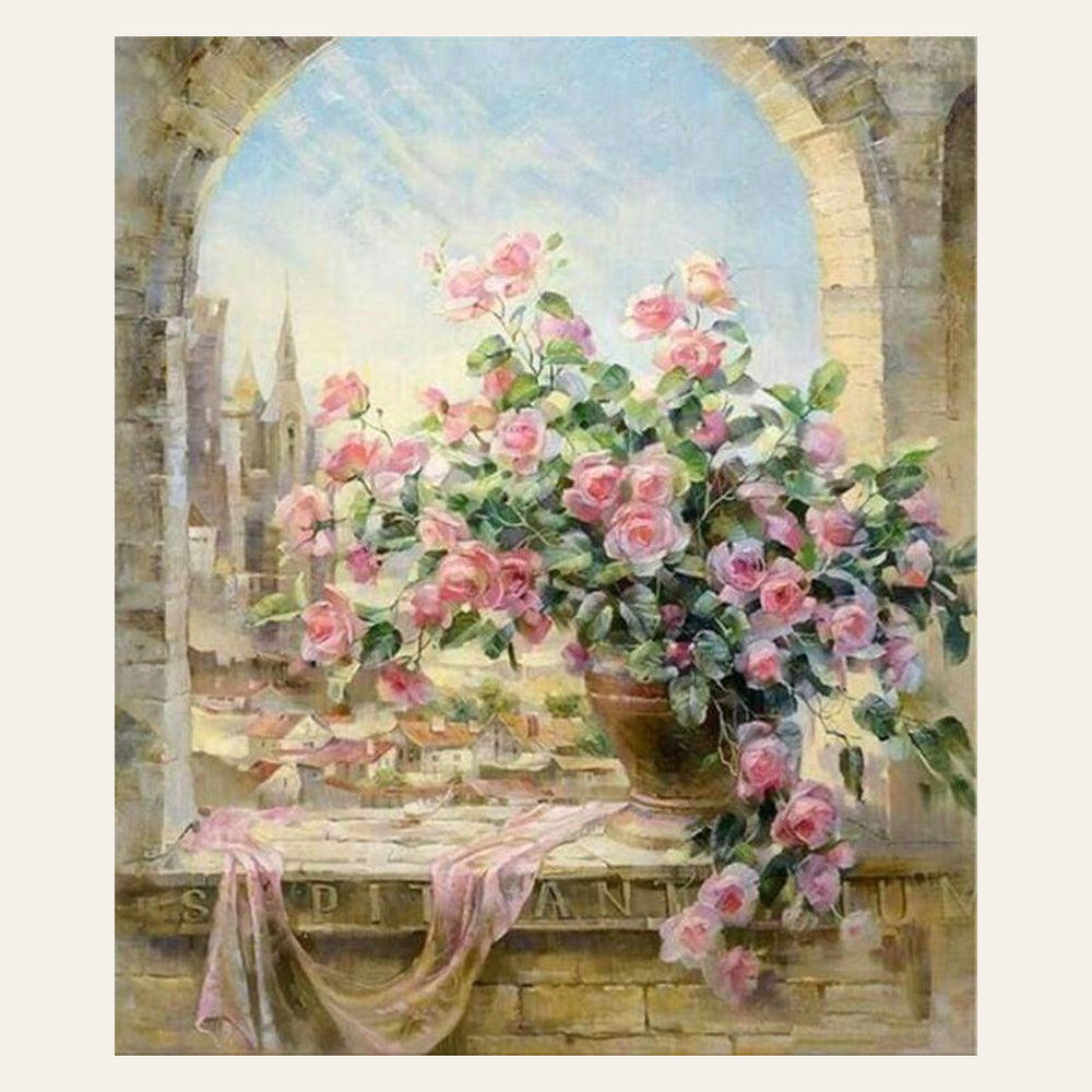 Pretty Bouquet finished paint by numbers artwork