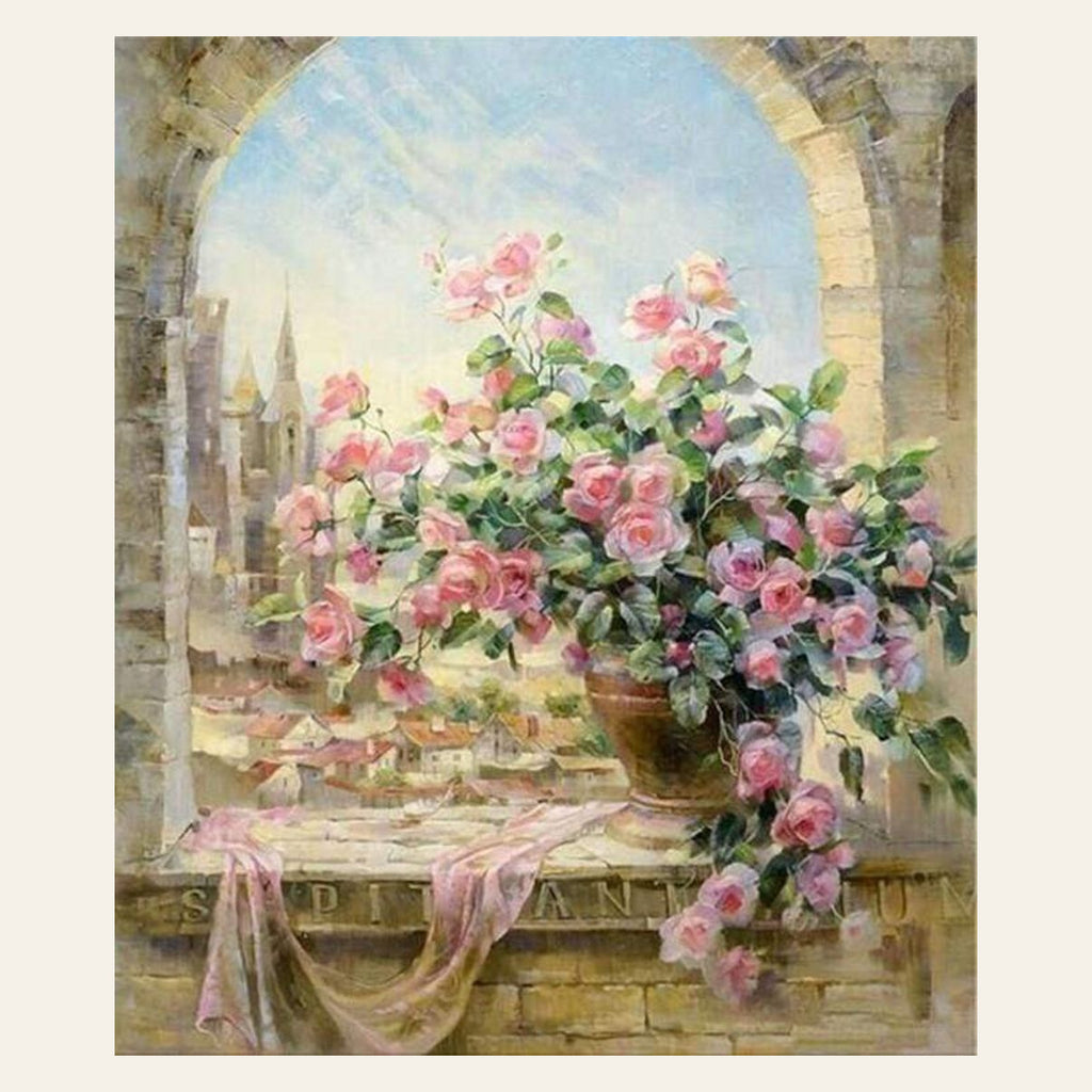 Pretty Bouquet finished paint by numbers artwork