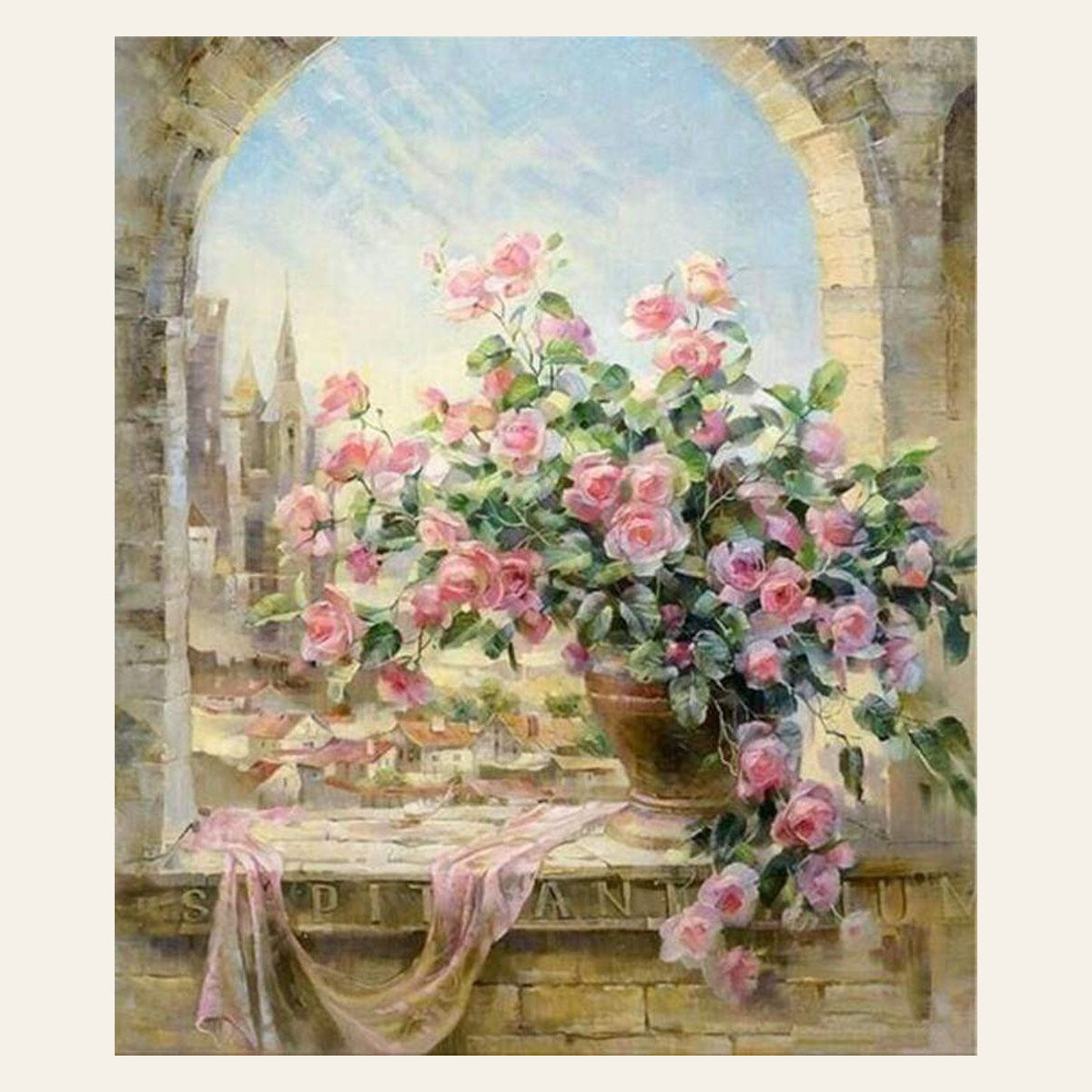 Pretty Bouquet finished paint by numbers artwork