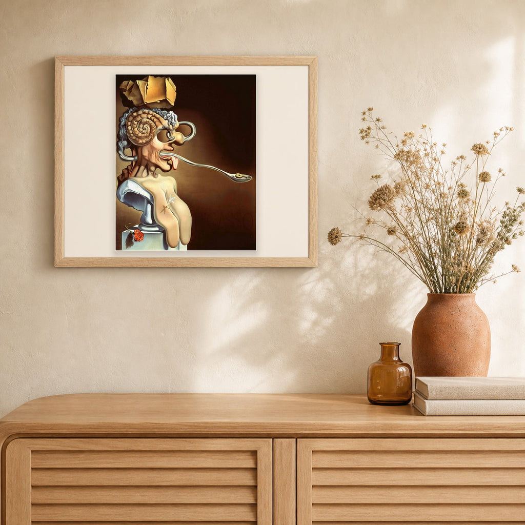 Long Spoon artwork displayed in a warm interior