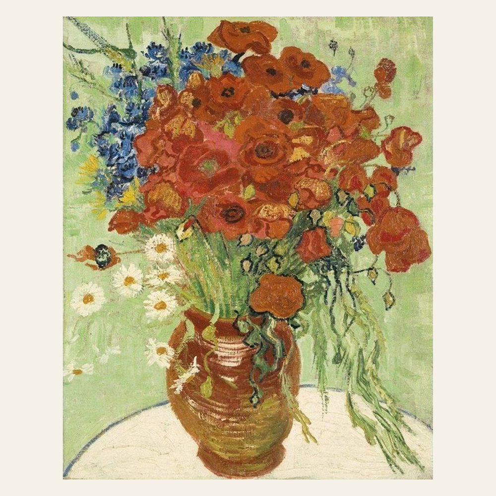 Van Gogh - Red Poppies and Daisies finished paint by numbers artwork