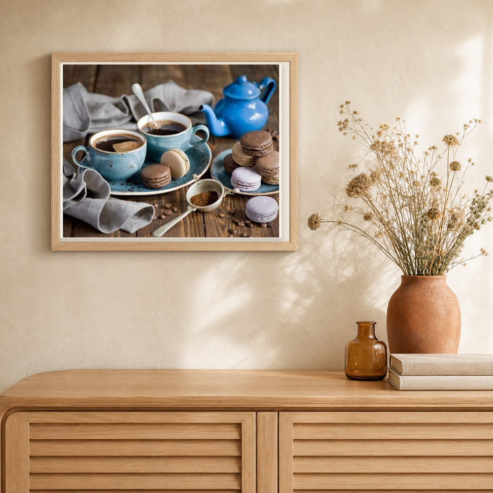 Hot Chocolate artwork displayed in a warm interior