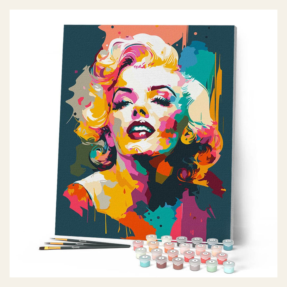 Timeless Diva Abstract finished paint by numbers artwork