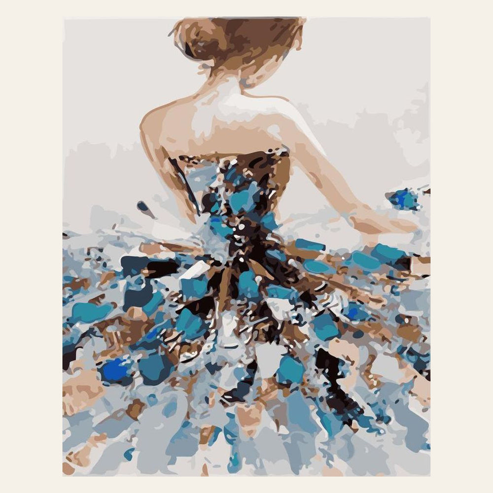 Classical ballet dancer finished paint by numbers artwork