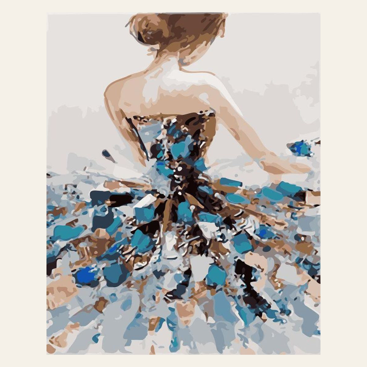 Classical ballet dancer finished paint by numbers artwork