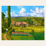 Landscape at Les Pâtis — Camille Pissarro finished paint by numbers artwork