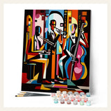 Bold Abstract Jazz Band finished paint by numbers artwork