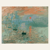 Monet Sunrise finished paint by numbers artwork