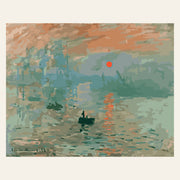Monet Sunrise finished paint by numbers artwork