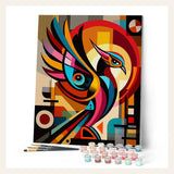 Bold Abstract Phoenix finished paint by numbers artwork