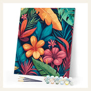 Tropical Pattern finished paint by numbers artwork