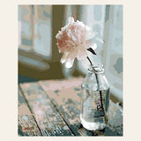 White Flower finished paint by numbers artwork